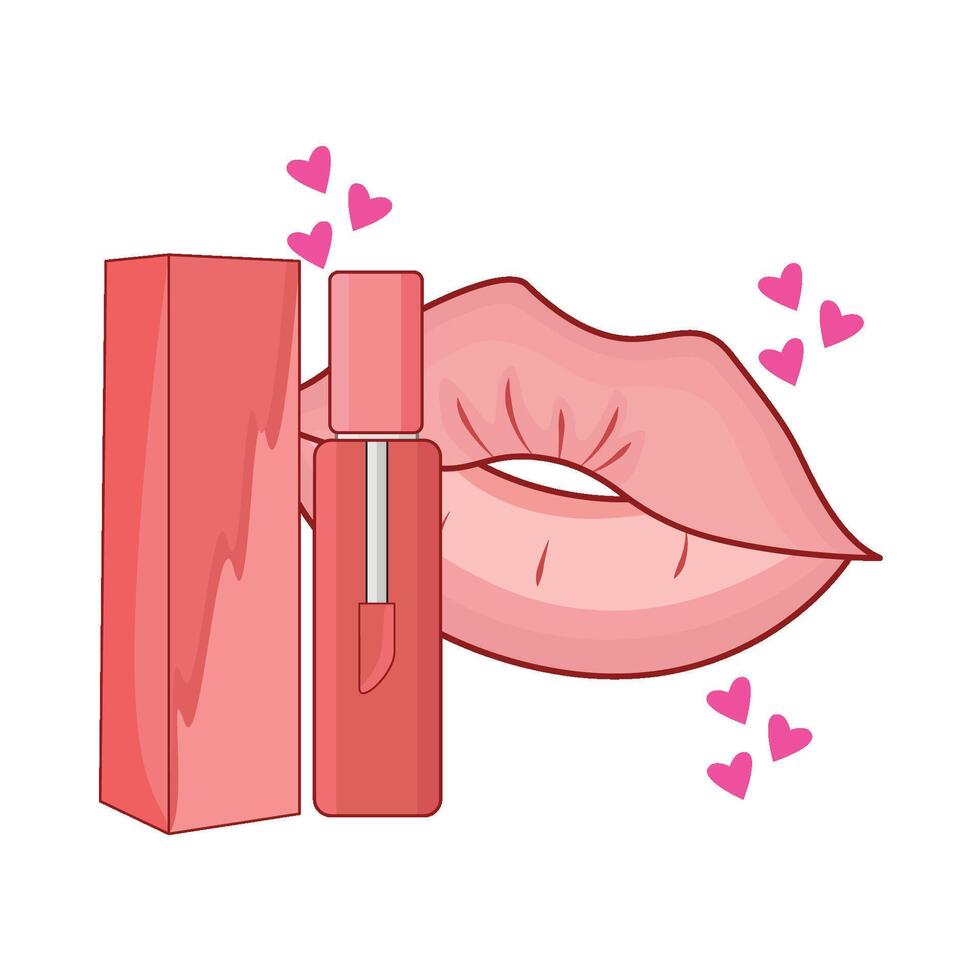 illustration of liquid lipstick vector