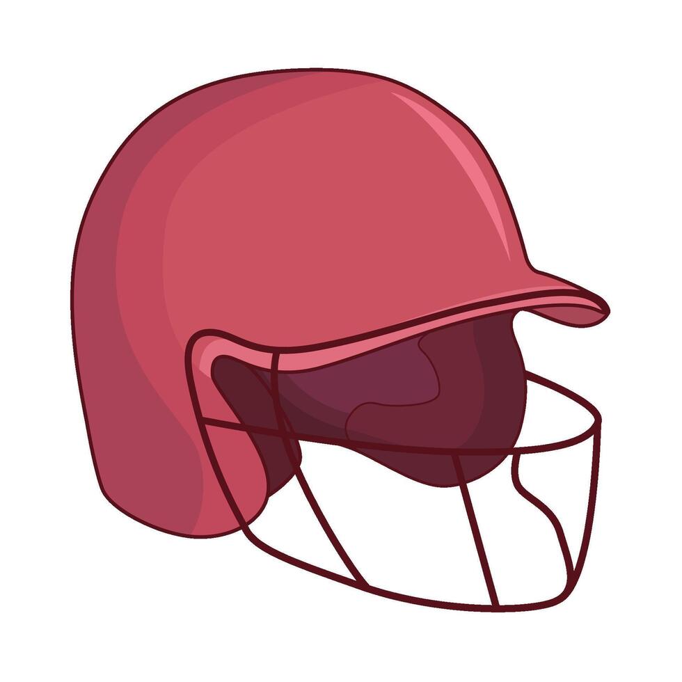 ilustración de béisbol casco vector