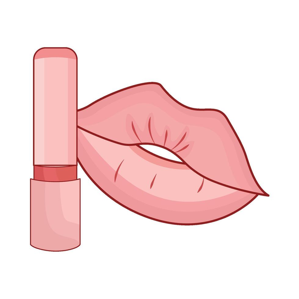 ilustración de lápiz labial vector