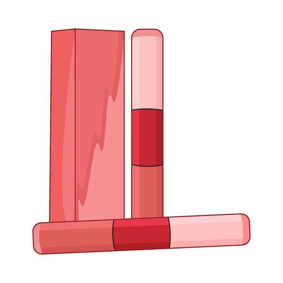 illustration of double head lipstick vector