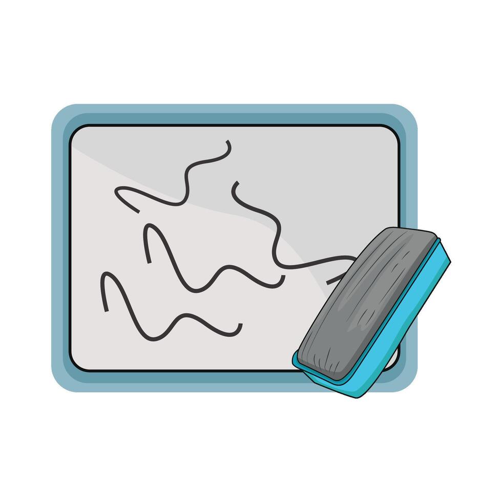 illustration of whiteboard eraser vector