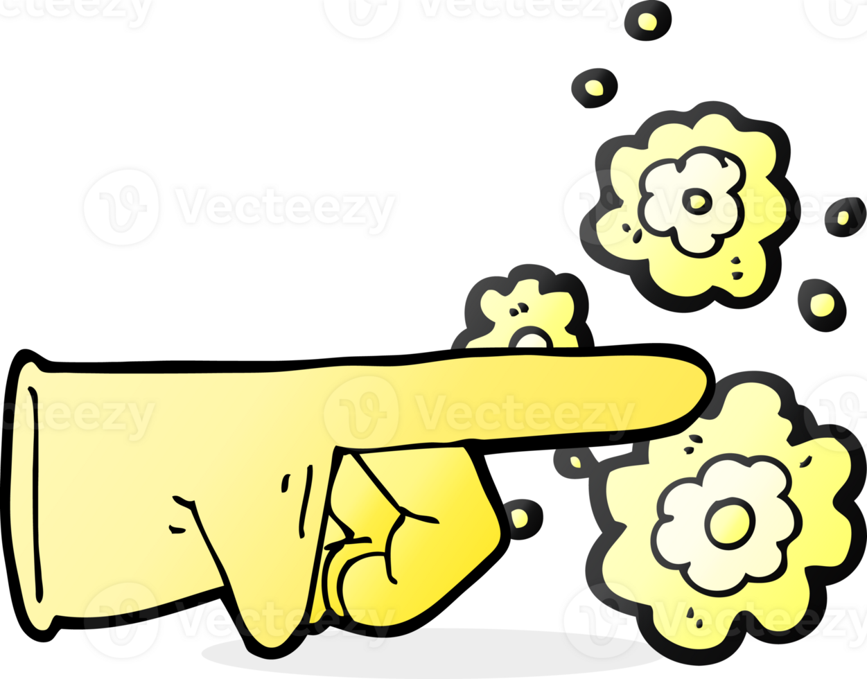 pointing rubber glove cartoon png