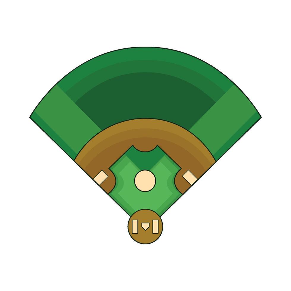 illustration of baseball field vector