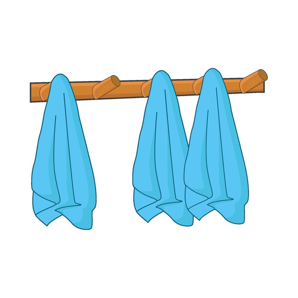 illustration of wall hook with napkin vector