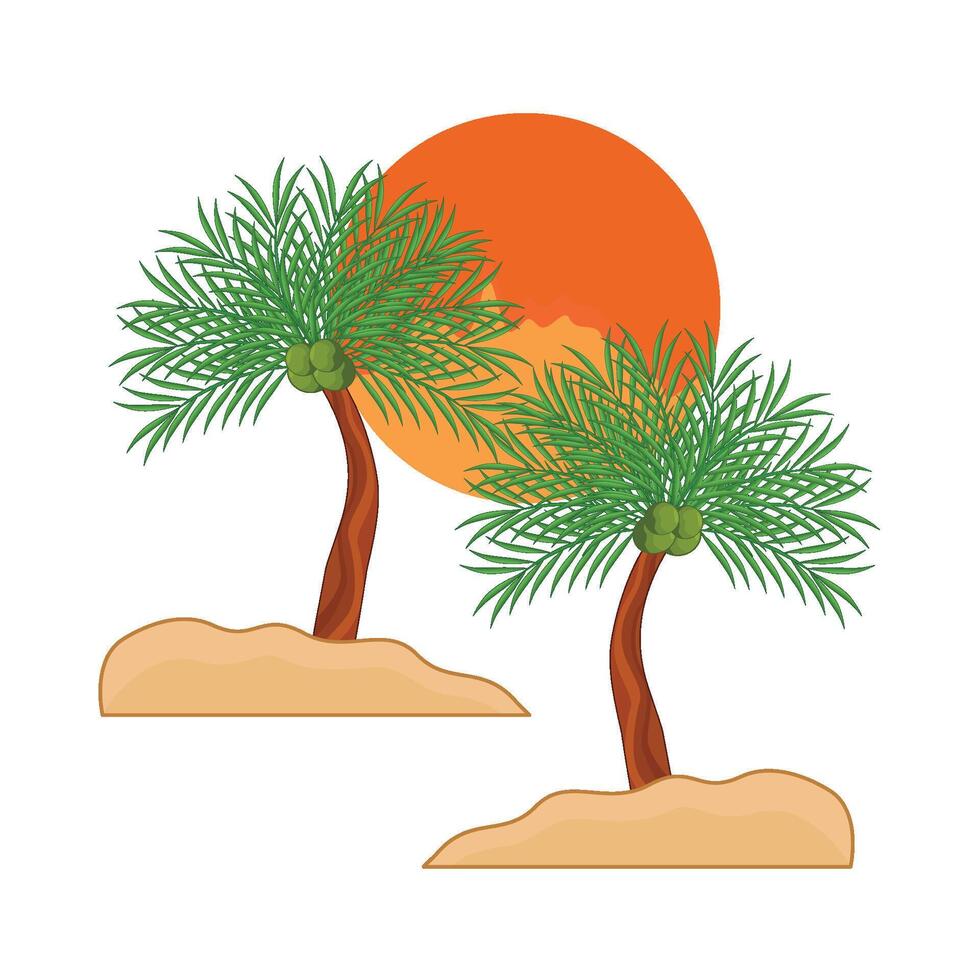 ilustración de palma árbol vector