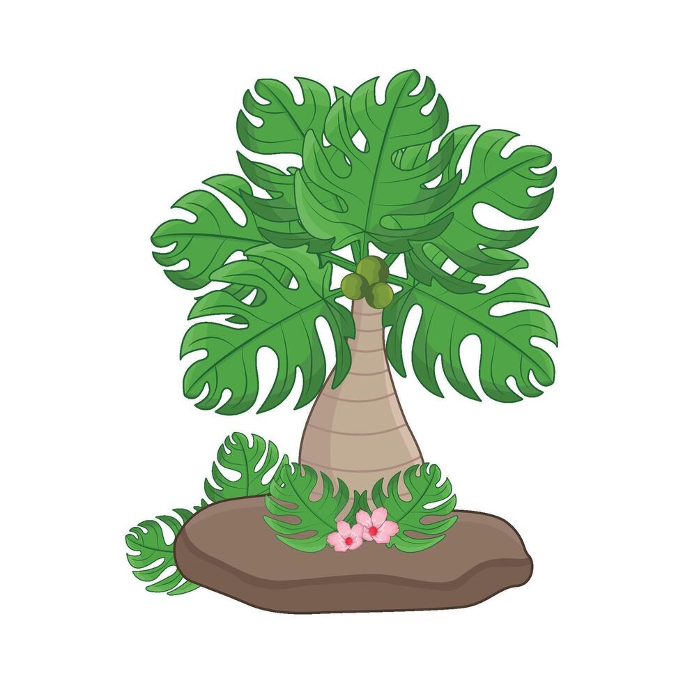 ilustración de palma árbol vector