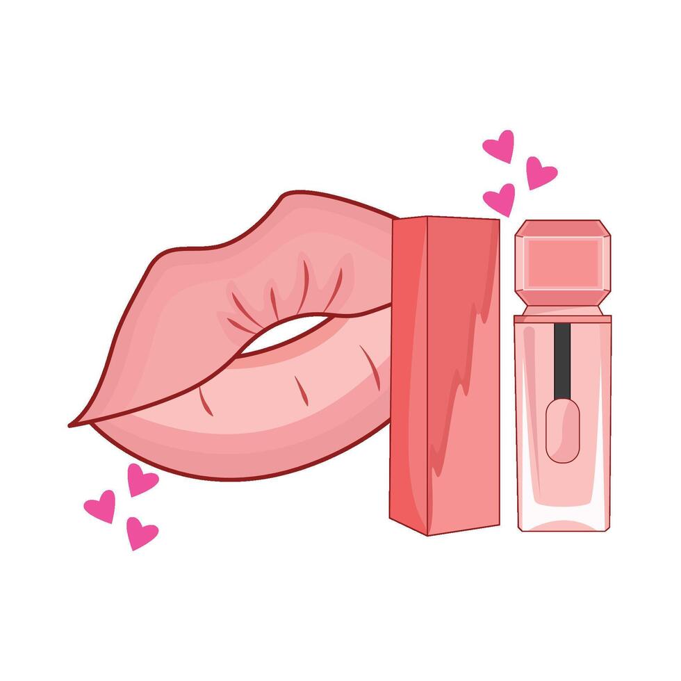 illustration of liquid lipstick vector