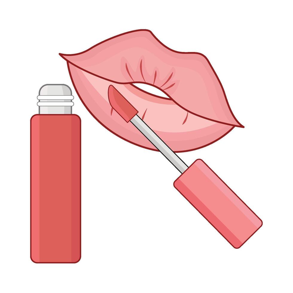 illustration of liquid lipstick vector