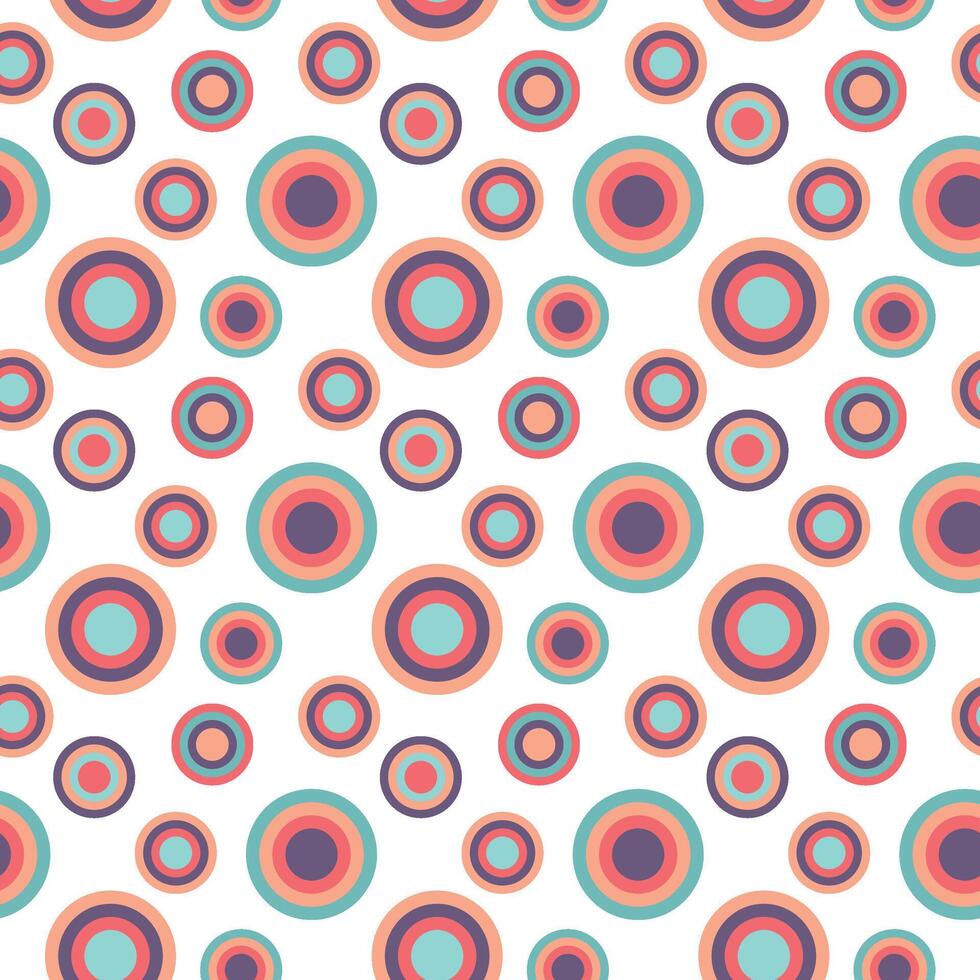 Colorful Circle Seamless Pattern Repeat Background vector