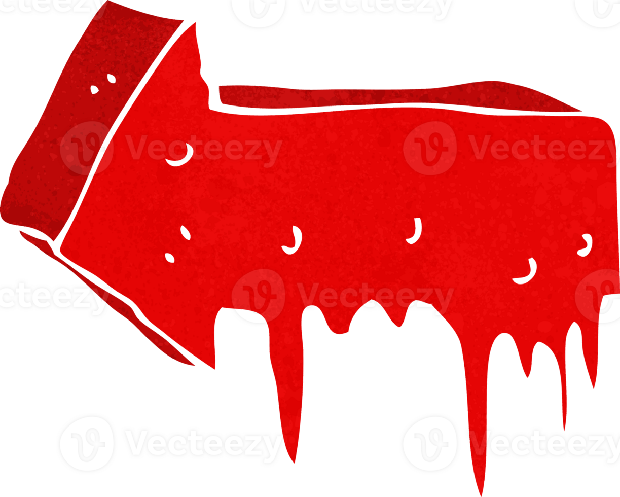 cartoon bloody pointing arrow png