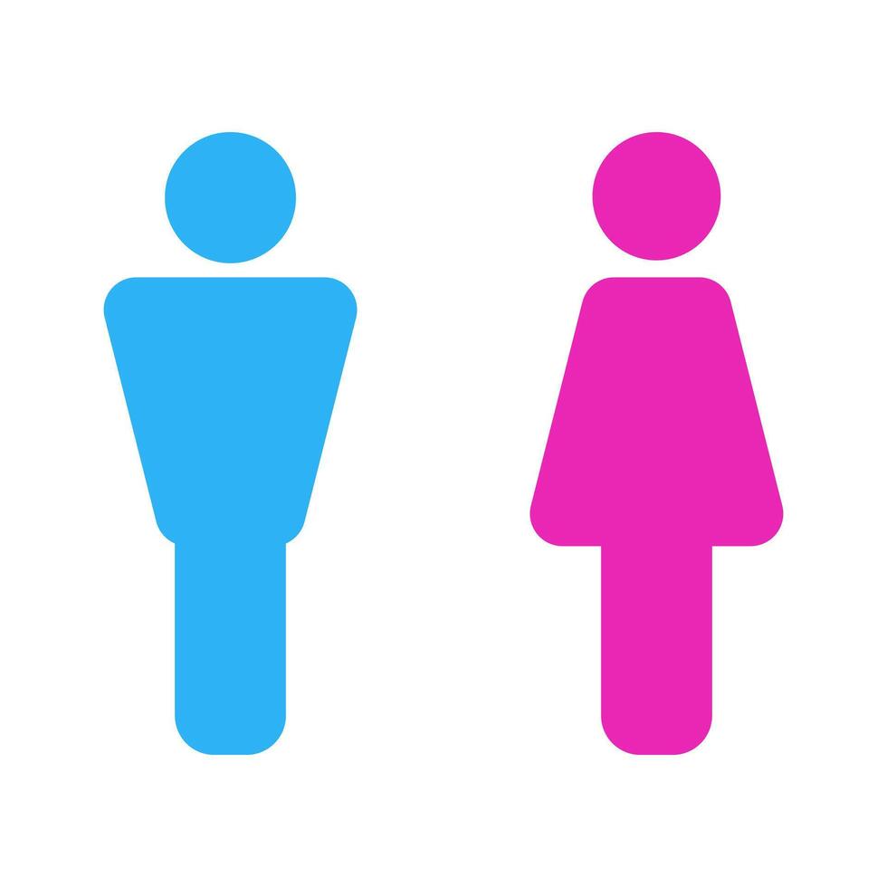 Male and female icons. male and female vector