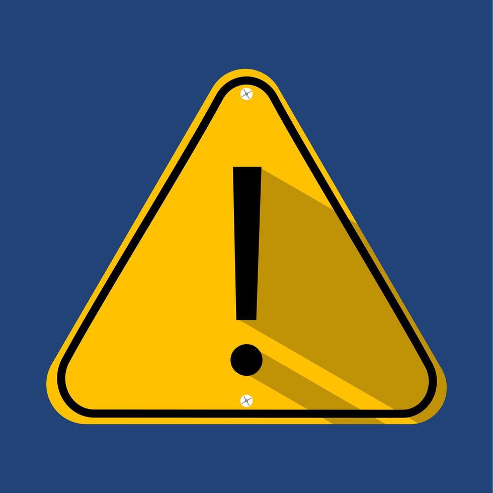 Hazard warning attention sign icon isolated on background vector