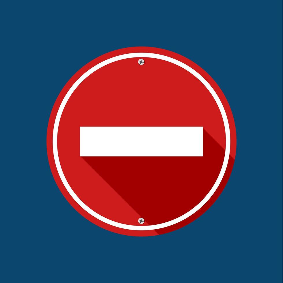 red stop road sign icon isolated on background vector