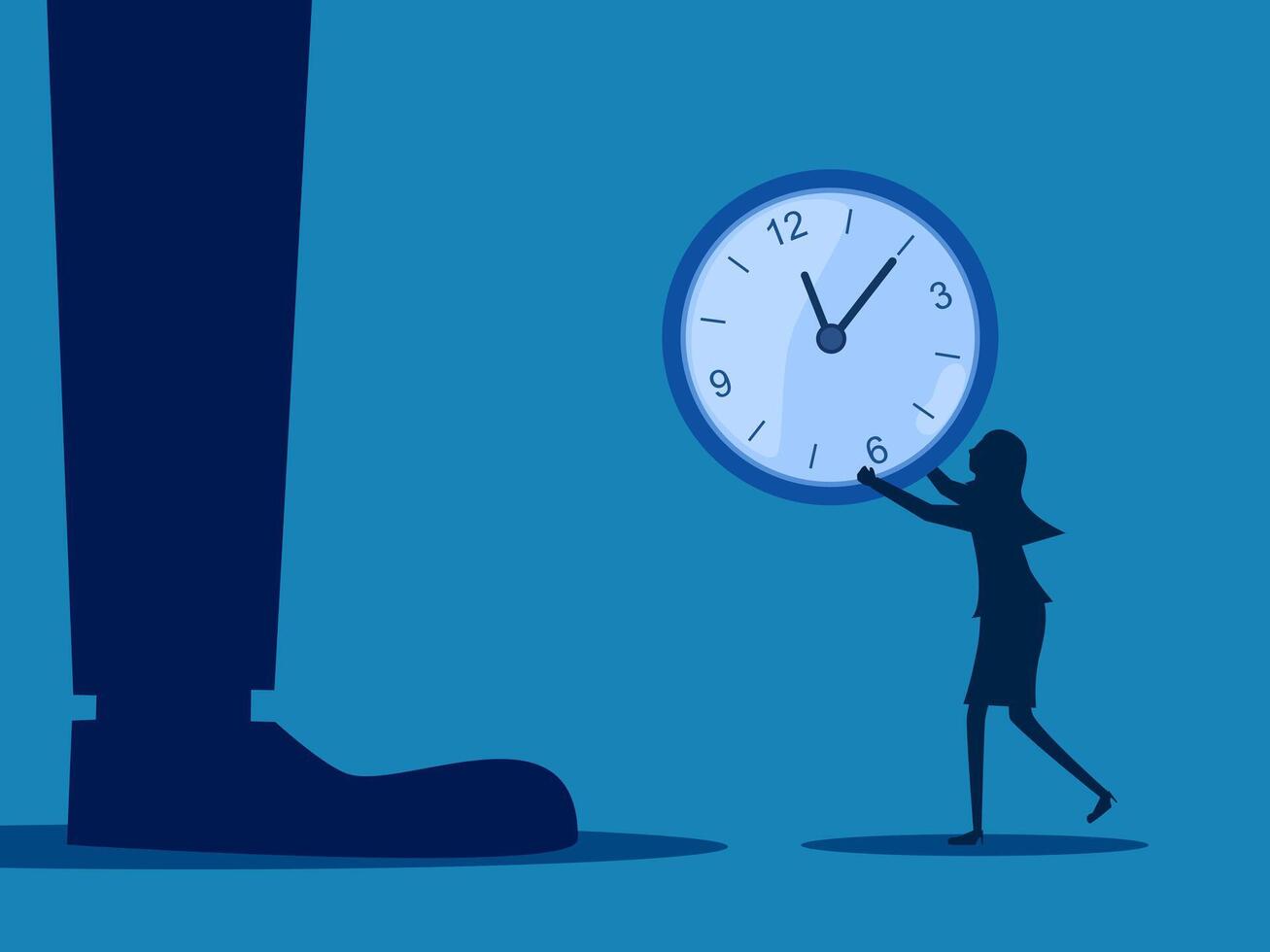 giving time to manager. vector