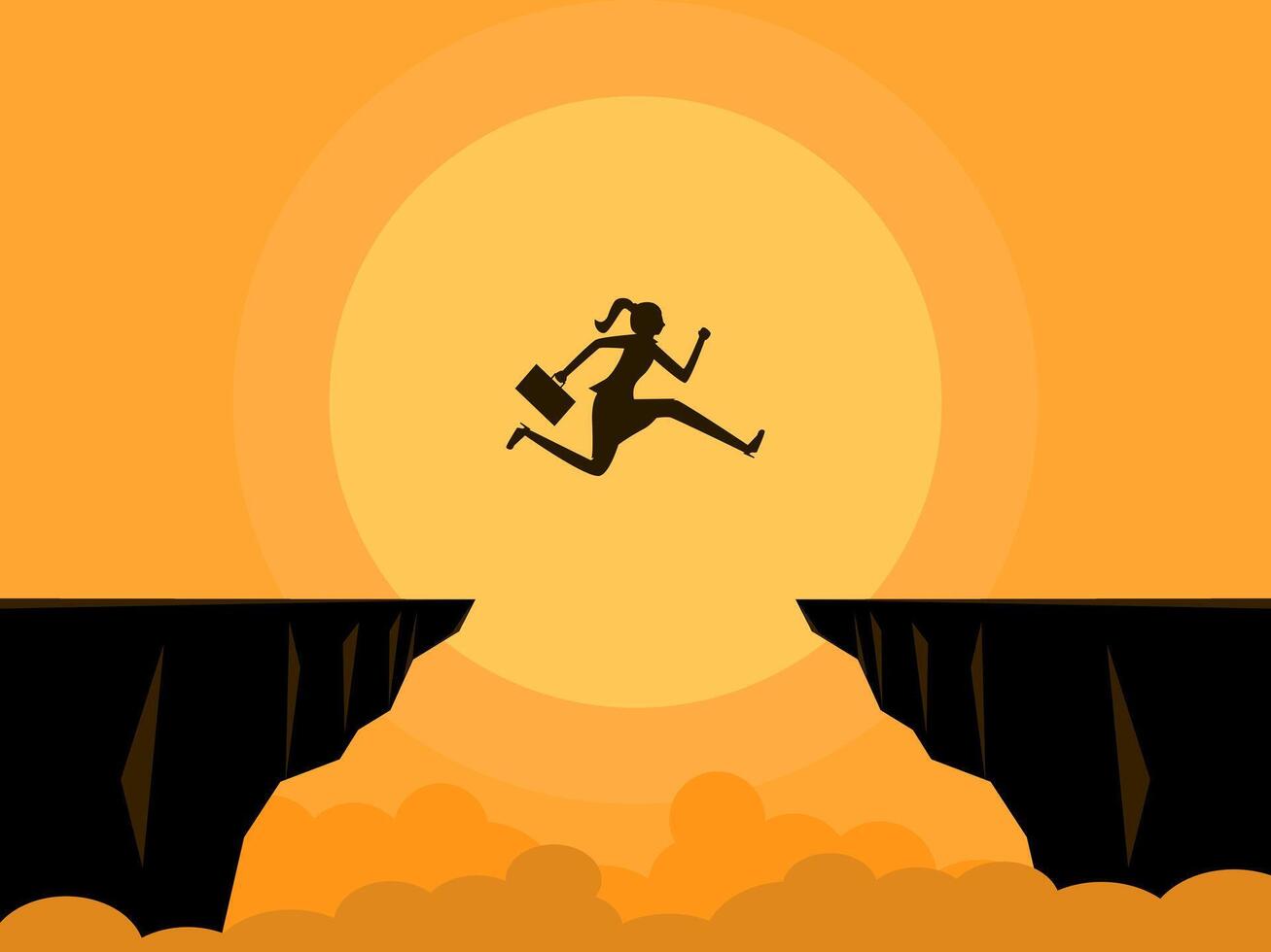 jump cliff vector