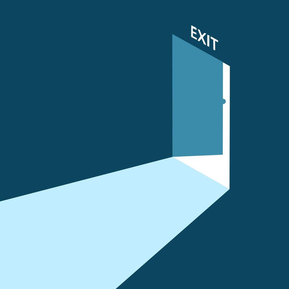 Emergency exit sign vector