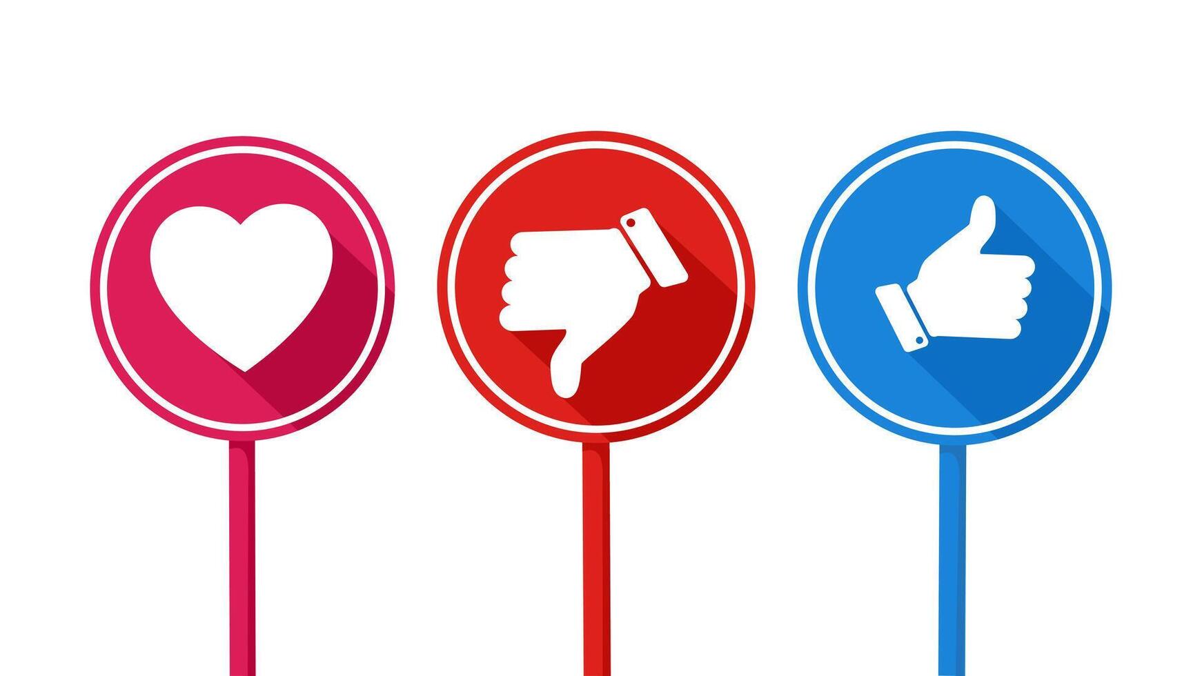 Heart sign. Like and dislike vector