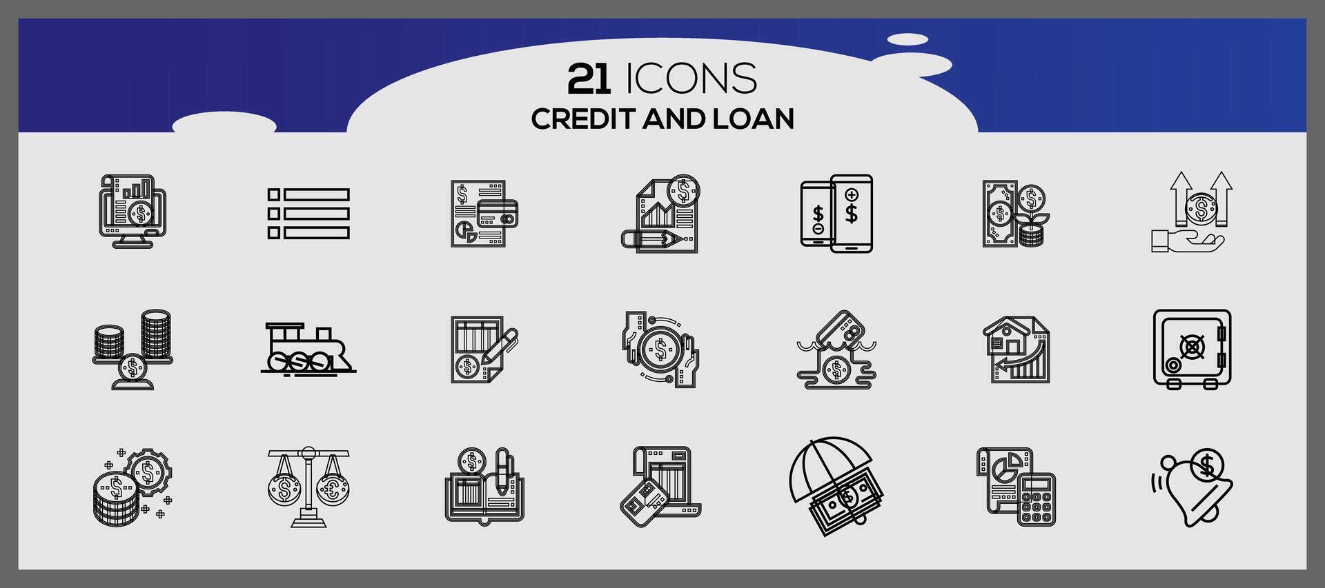 Investment and trading flat icons set. Money icons collection. Bank icons collection. vector