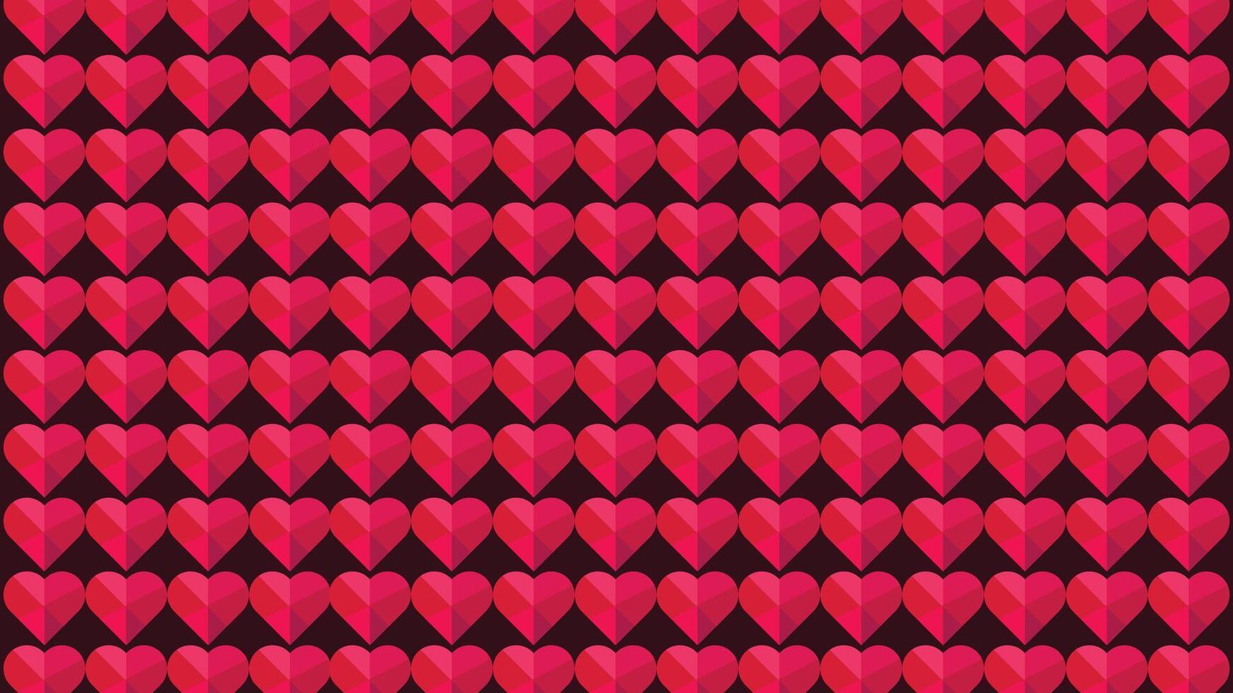 Abstract heart shape spreading pink and red contrast background. vector
