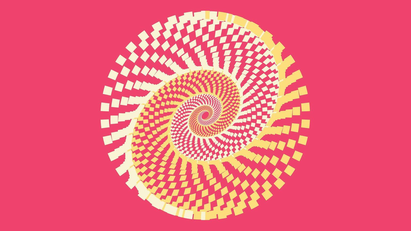 Abstract spiral wavy line urgency vortex round pink color background. vector