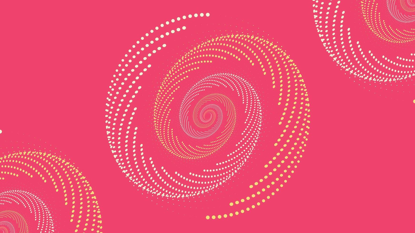 Abstract spiral wavy line urgency vortex round pink color background. vector