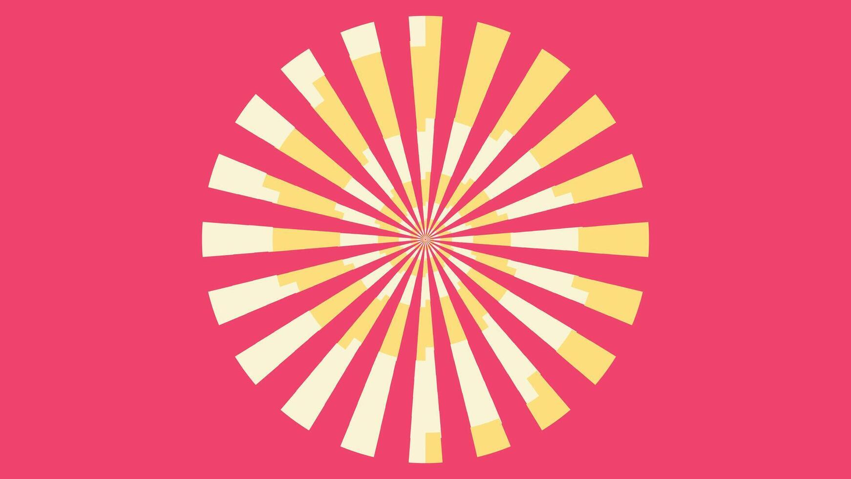 Abstract spiral wavy line urgency vortex round pink color background. vector