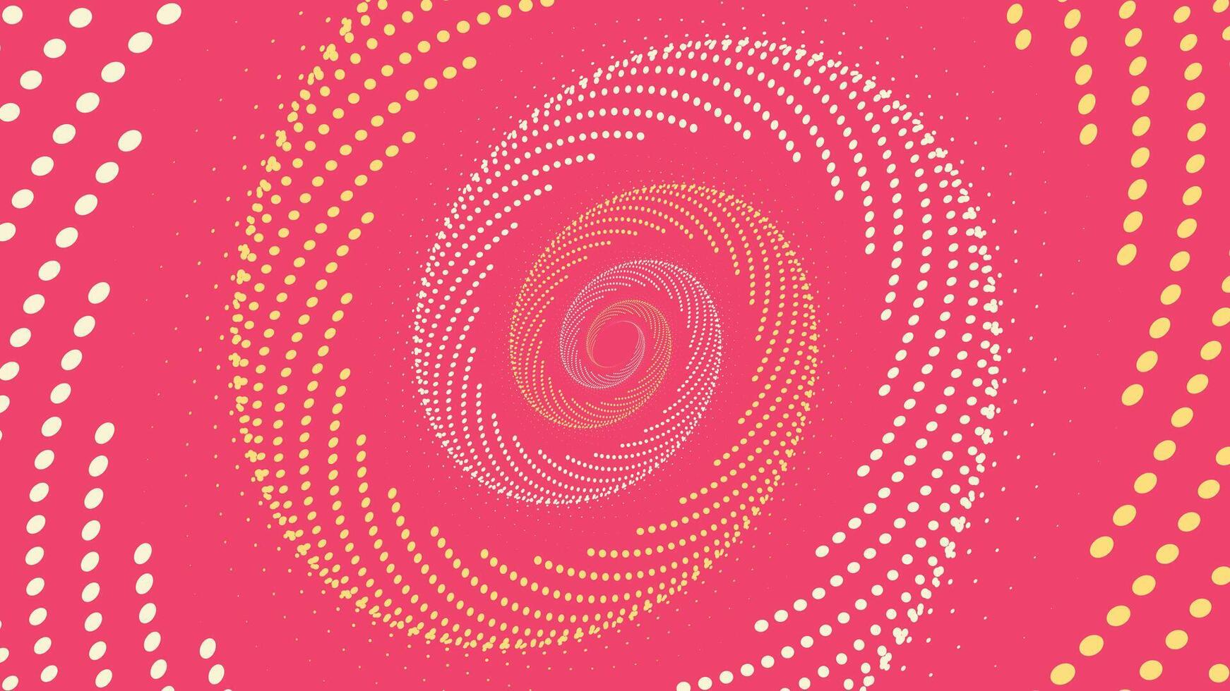 Abstract spiral wavy line urgency vortex round pink color background. vector