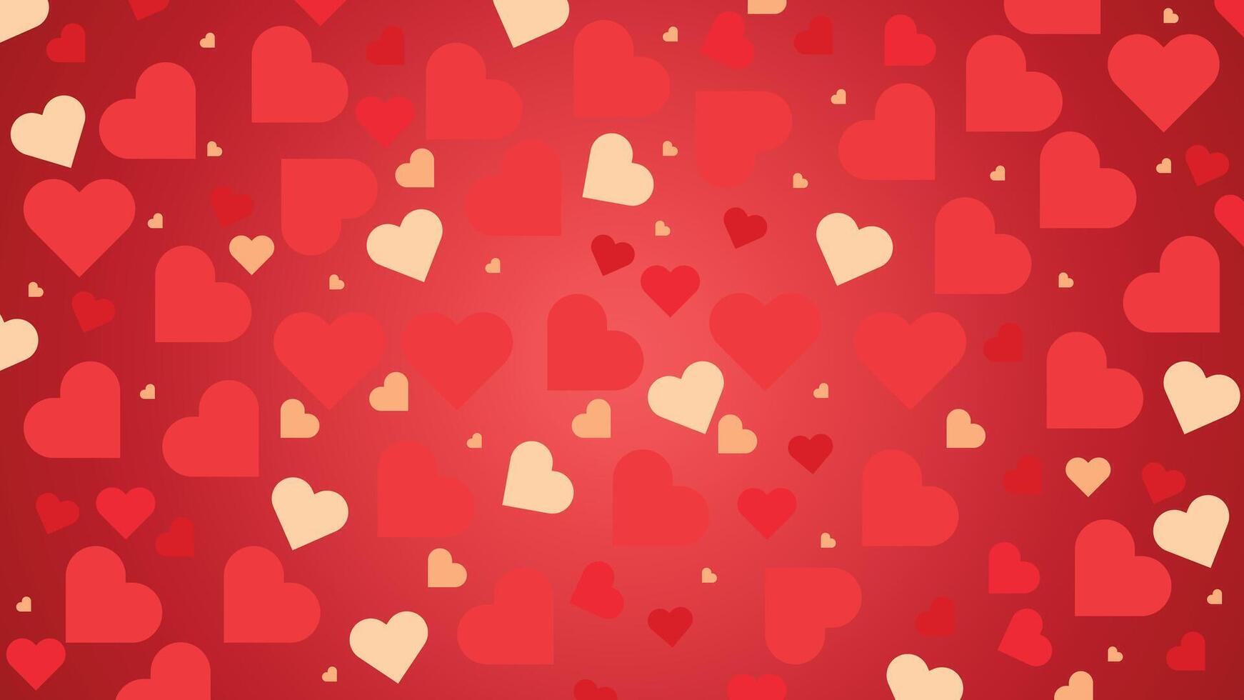 Abstract lovely women's day love symbol red background. vector