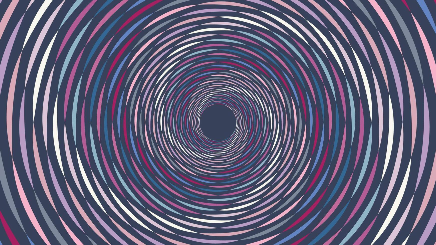 Abstract spiral round spinning vortex wavy line urgency data cycle background. vector