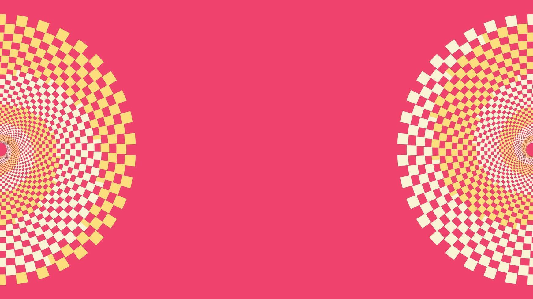 Abstract spiral wavy line urgency vortex round pink color background. vector