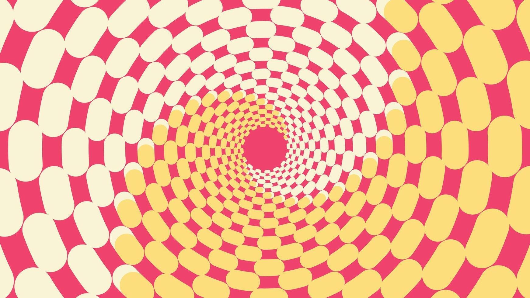 Abstract spiral wavy line urgency vortex round pink color background. vector