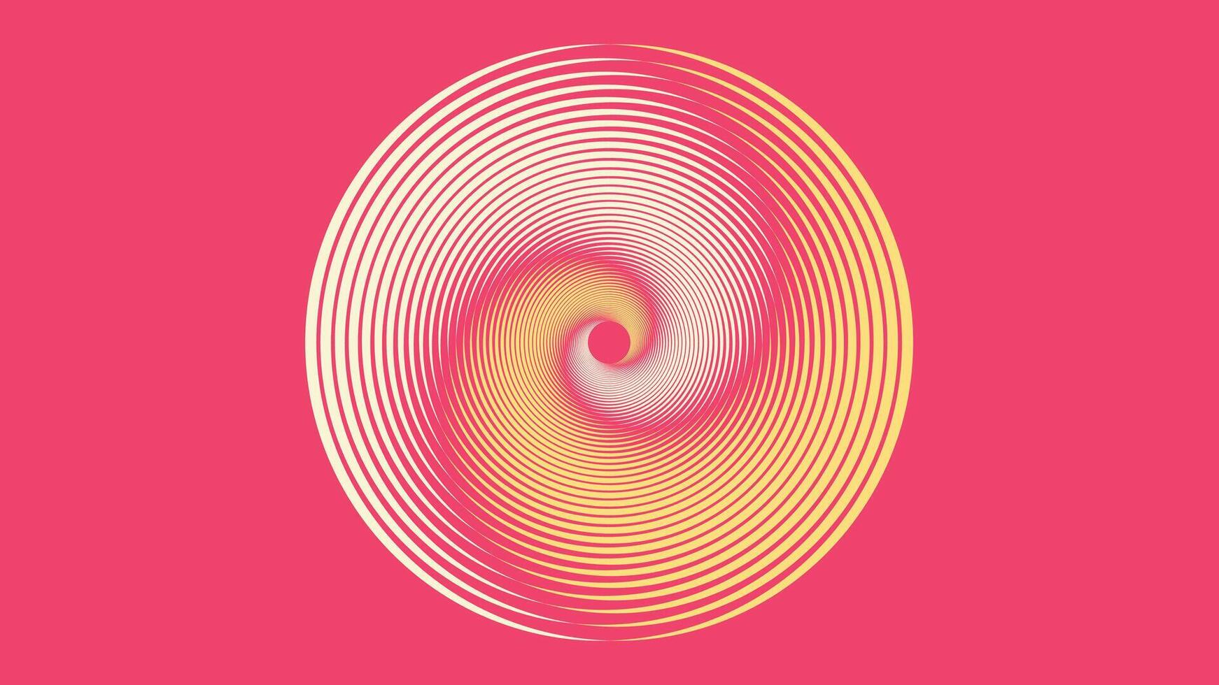 Abstract spiral wavy line urgency vortex round pink color background. vector