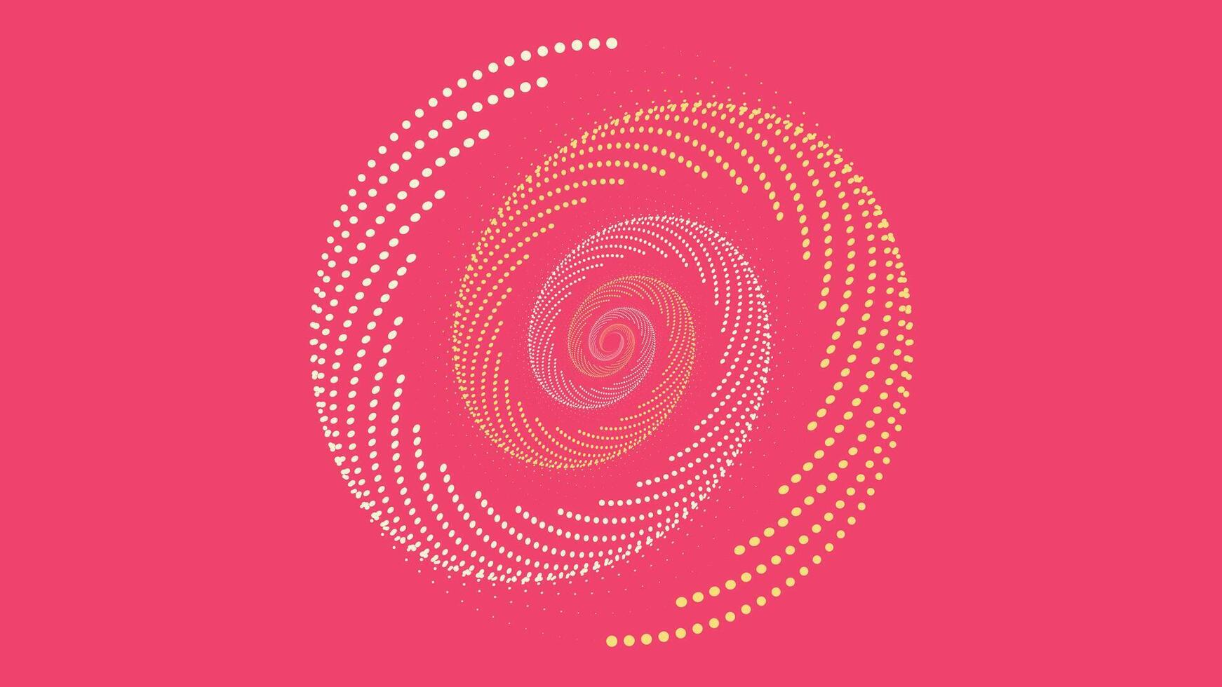 Abstract spiral wavy line urgency vortex round pink color background. vector