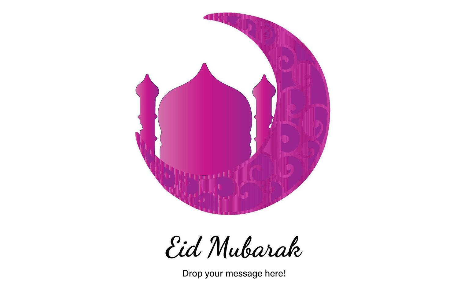 Eid Mubarak beautiful theme background of Dark Magenta color with vector