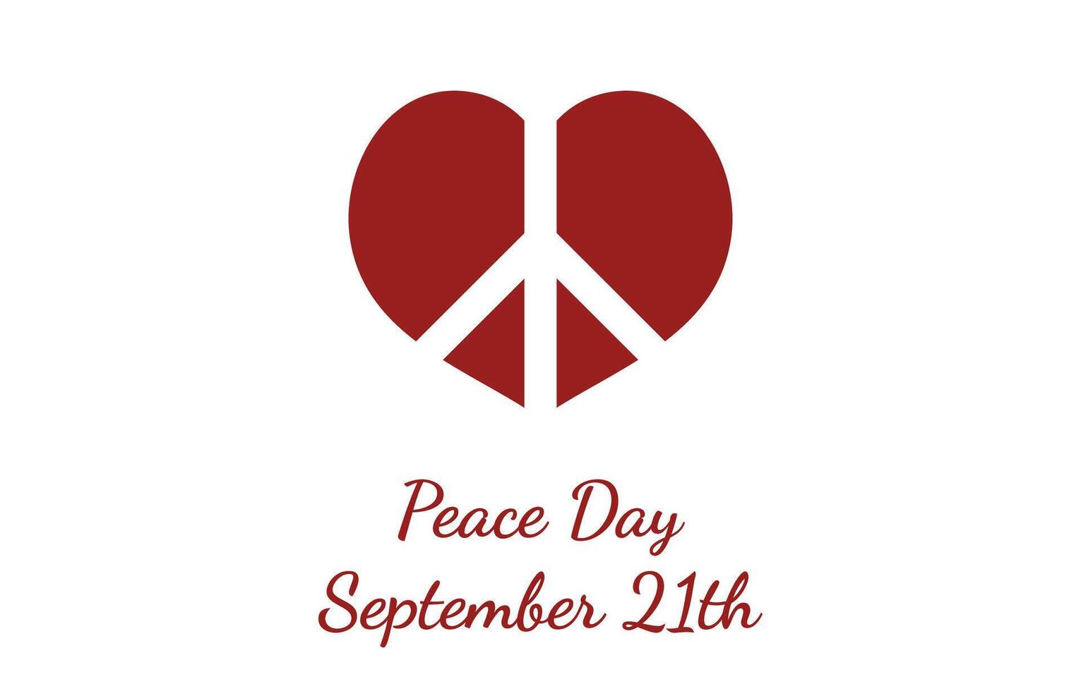 International day of peace day of vector template