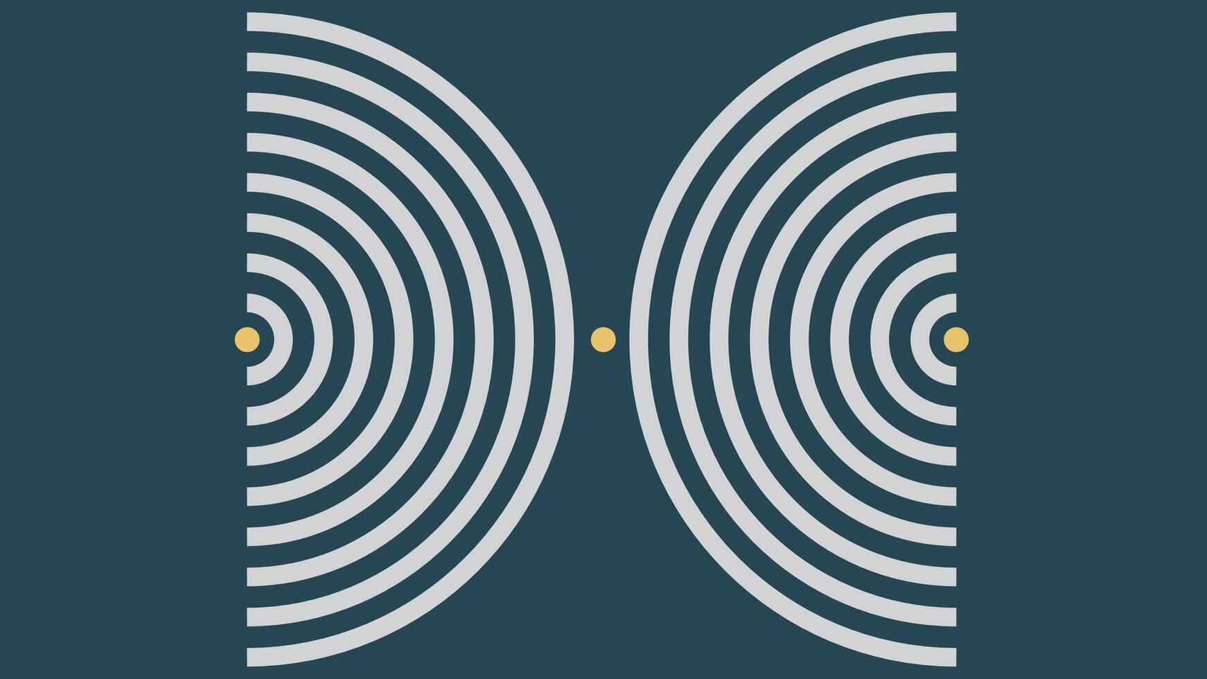 Abstract spiral dotted wavy line round urgency two color contrast  background vector
