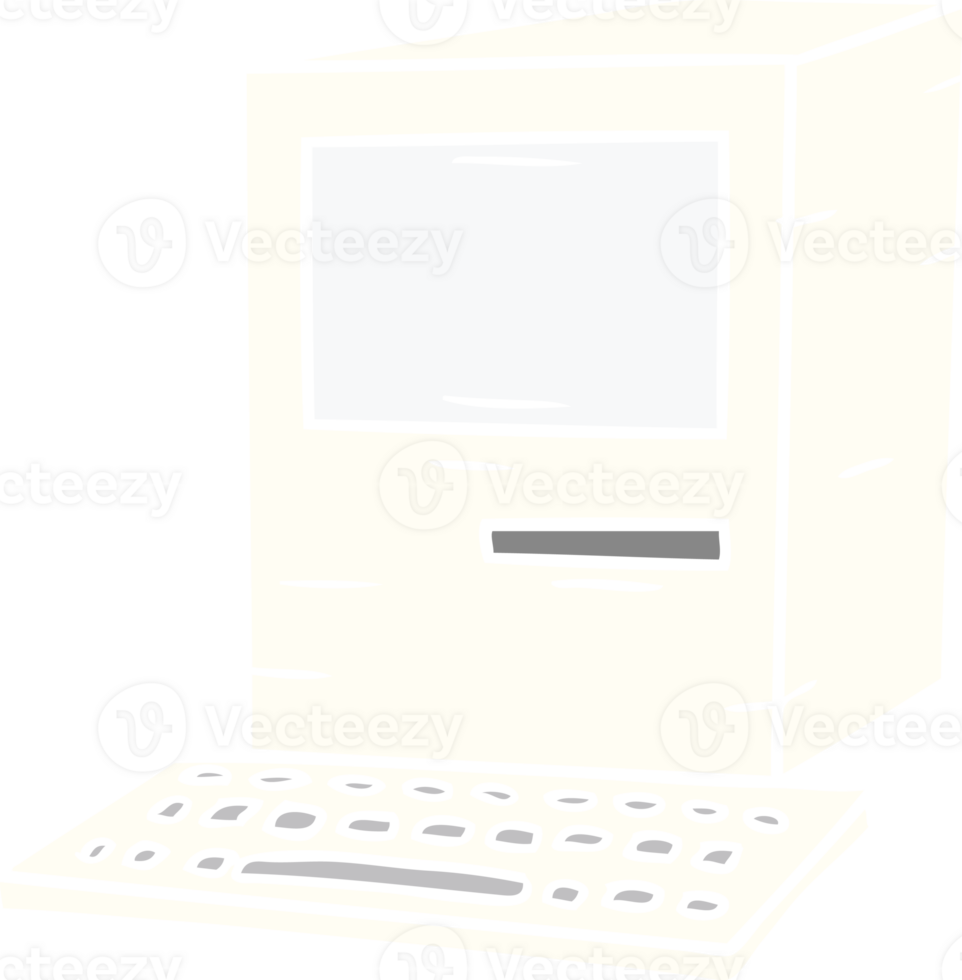 mão desenhado desenho animado rabisco do uma computador e teclado png