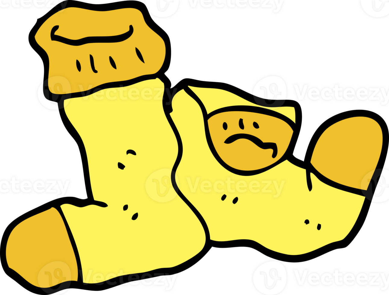 hand drawn doodle style cartoon socks png