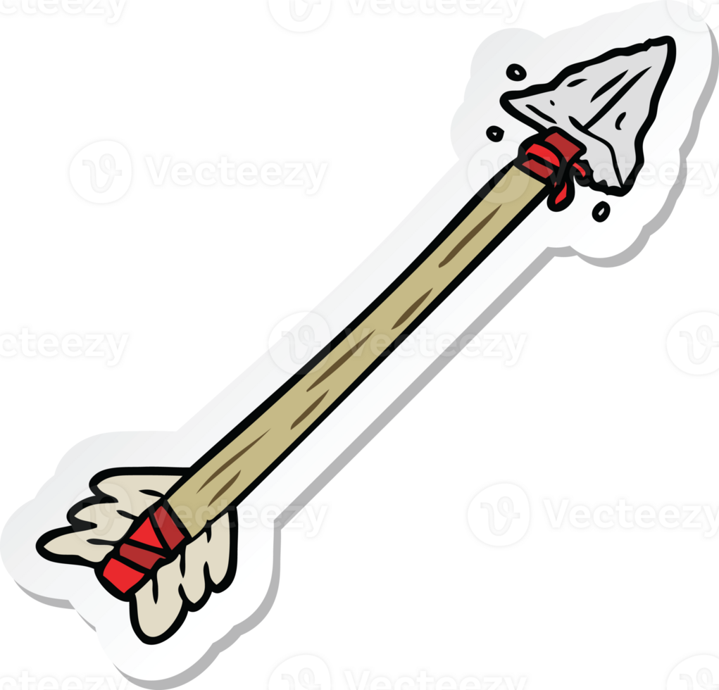 sticker of a cartoon arrow png