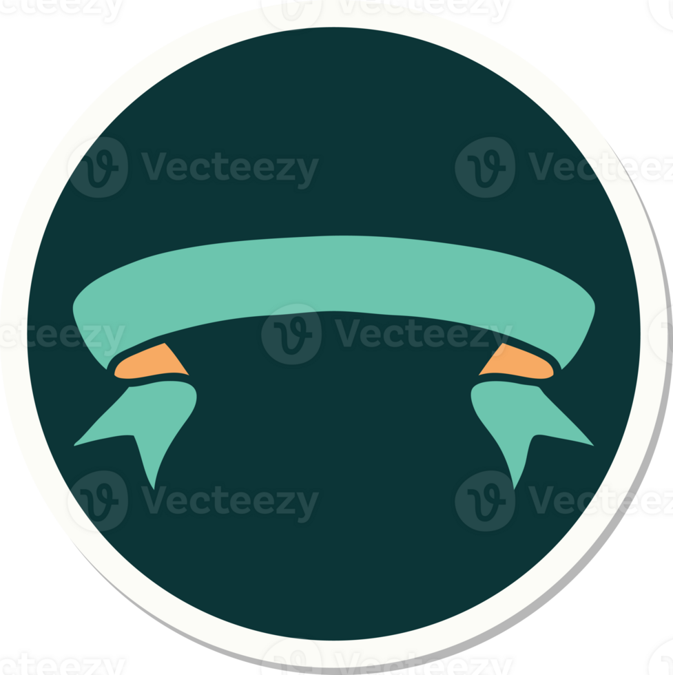 sticker of tattoo in traditional style of a banner png
