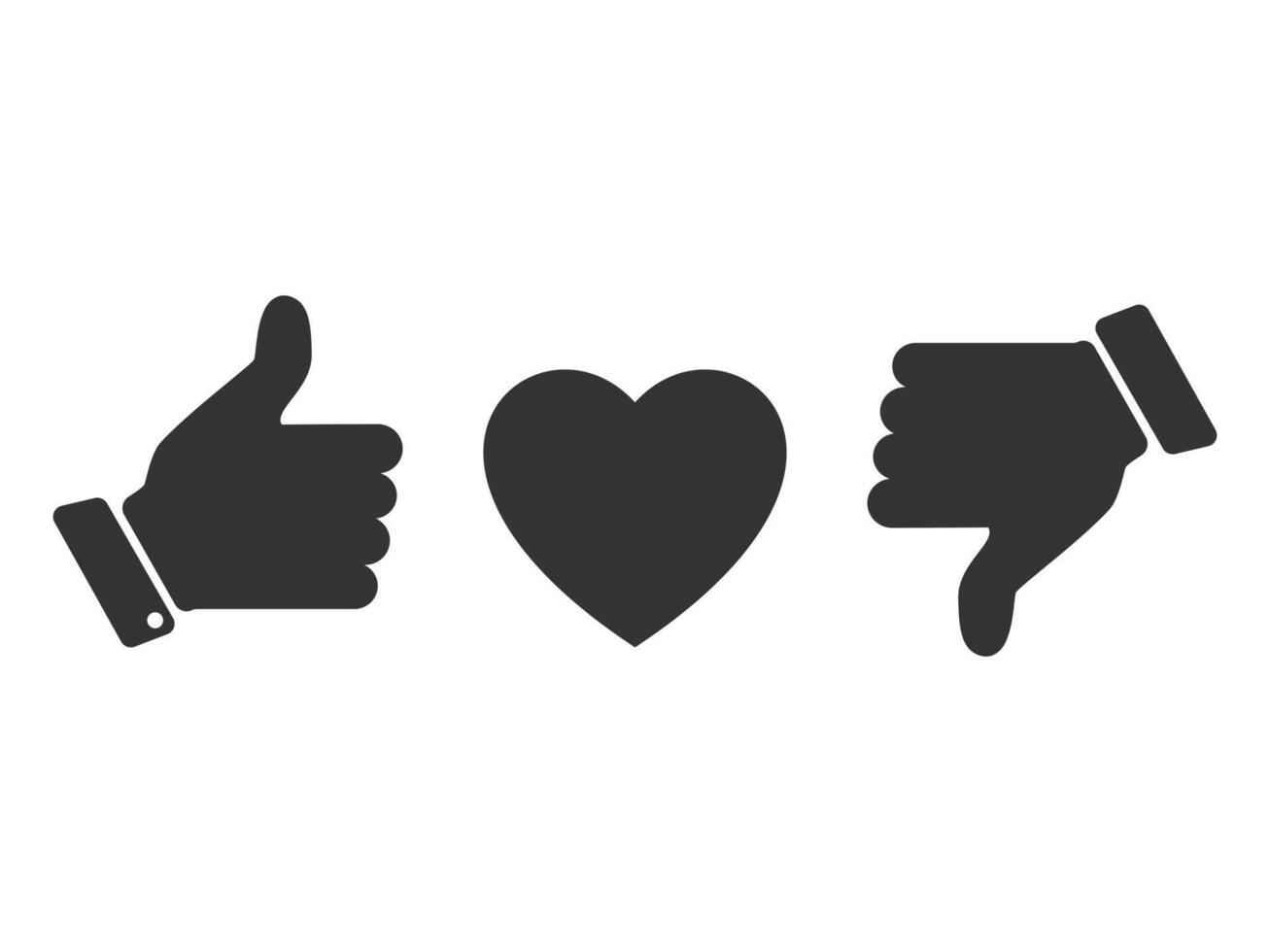 Like and dislike icons. Like logo vector