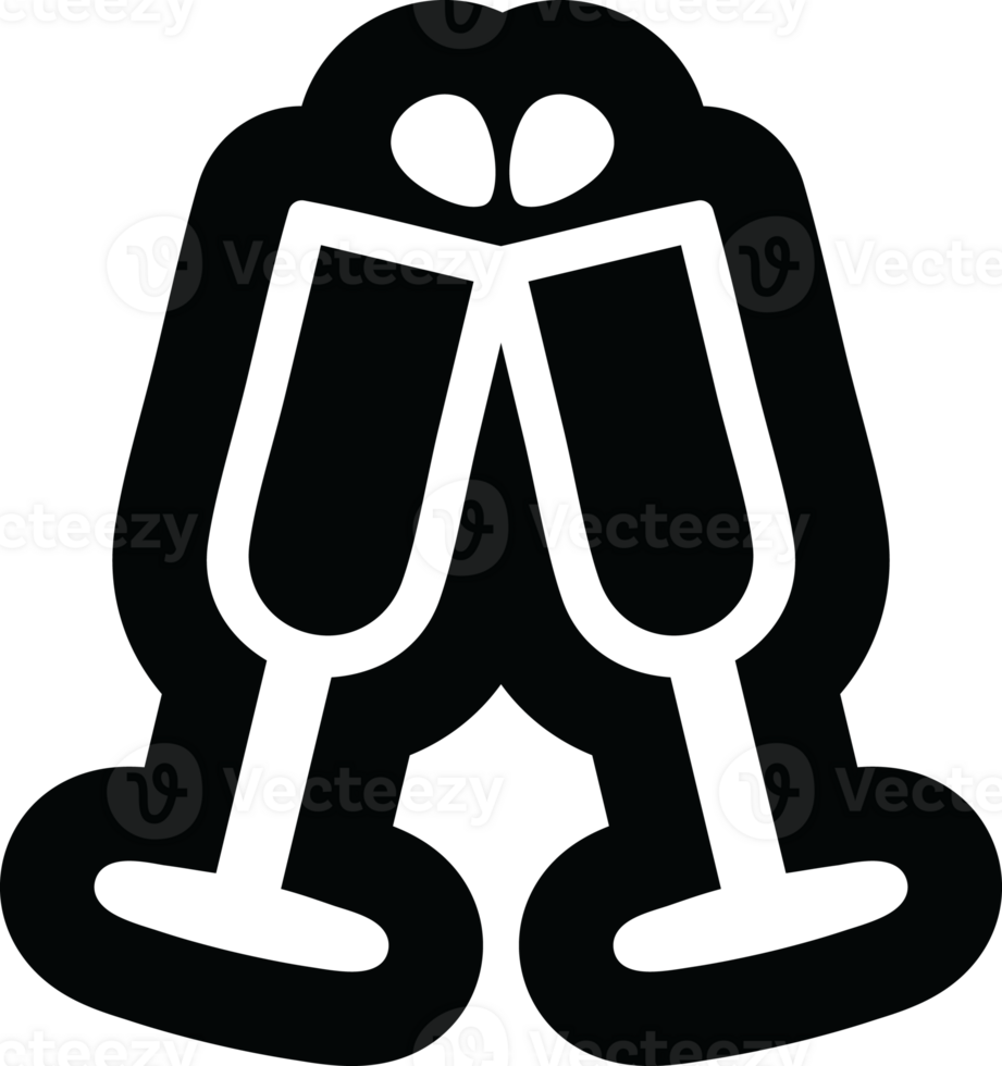 raised glasses icon symbol png