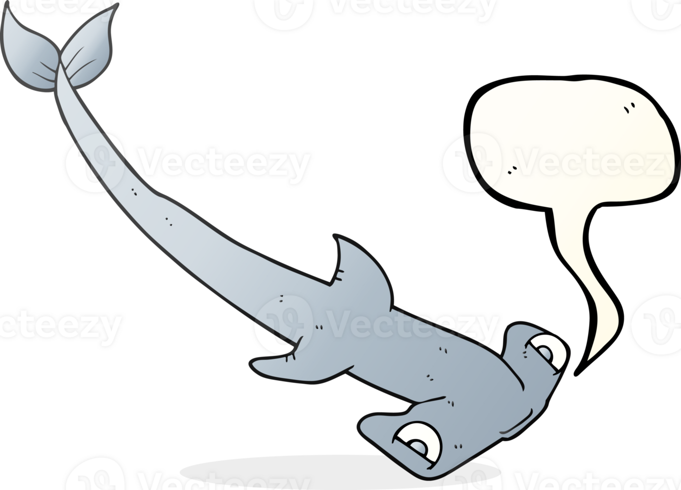 speech bubble cartoon hammerhead shark png