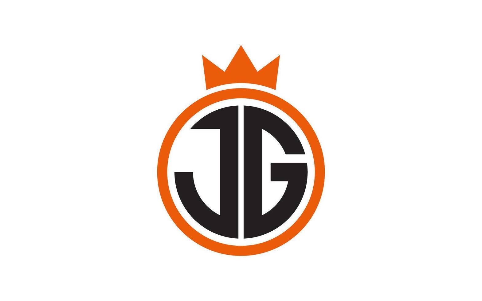 Badge letter JG for University  College  Graduate  Campus logo design inspiration vector