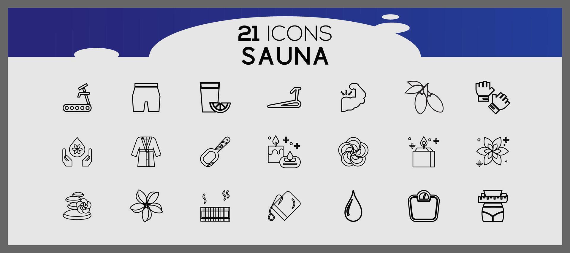 Spa line icon set. Creative spa and relax unlimited outline icon pack such as spa learn oil beauty. vector