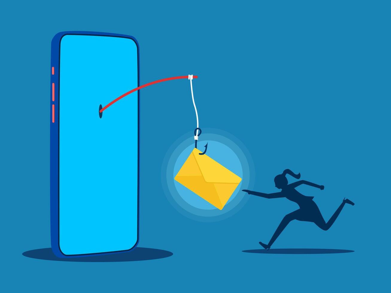 News victim. letter on hook. vector