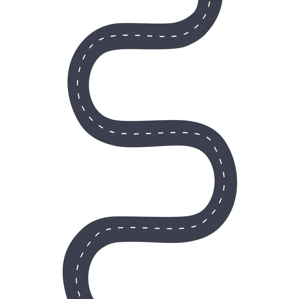 winding road road. road template vector