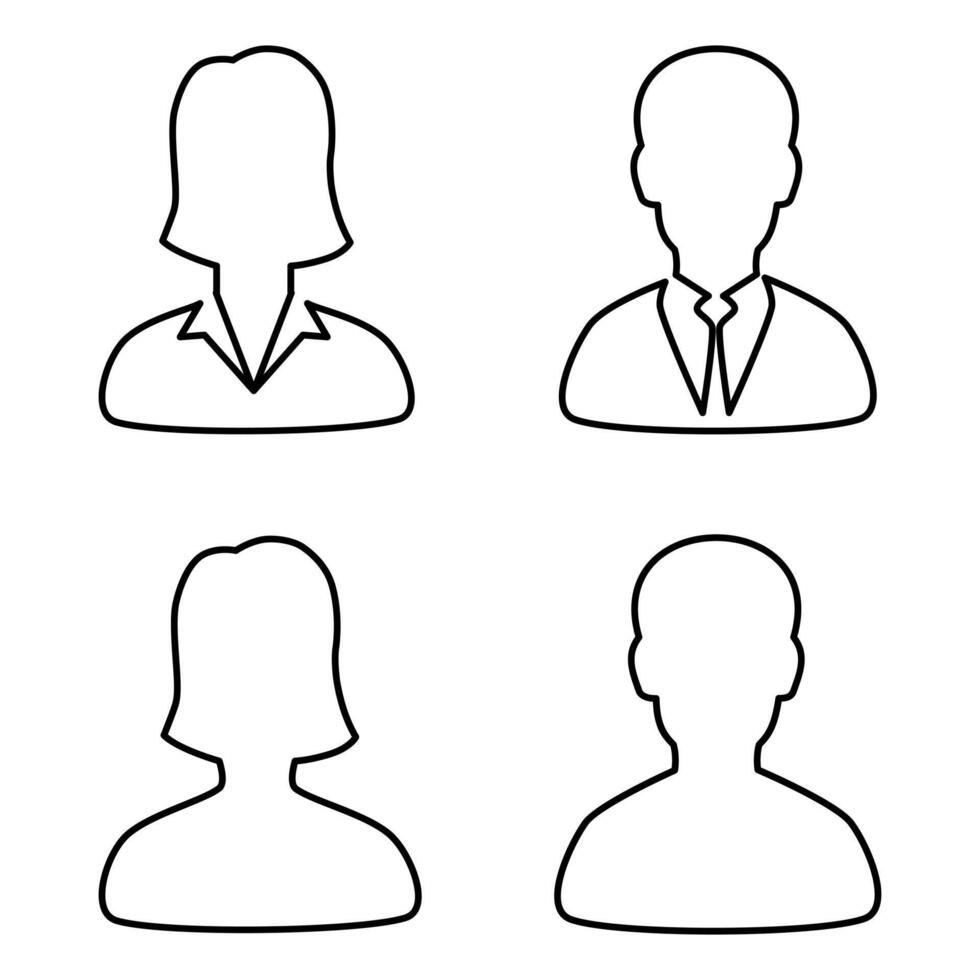 Set of men and women vector