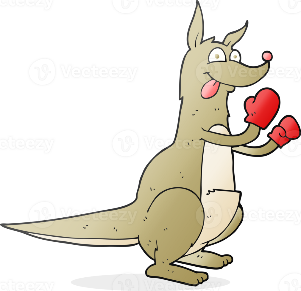 cartoon boxing kangaroo png
