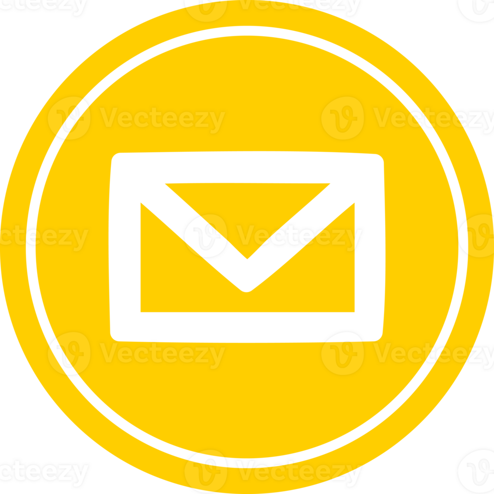 envelope letter circular icon png